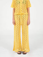 Completa tu look con Dexter Yellow Crochet Pants