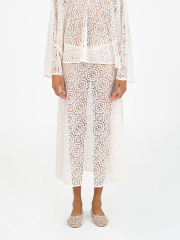 Fertessa White Lace Skirt