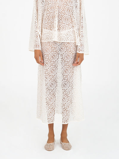 Fertessa White Lace Skirt