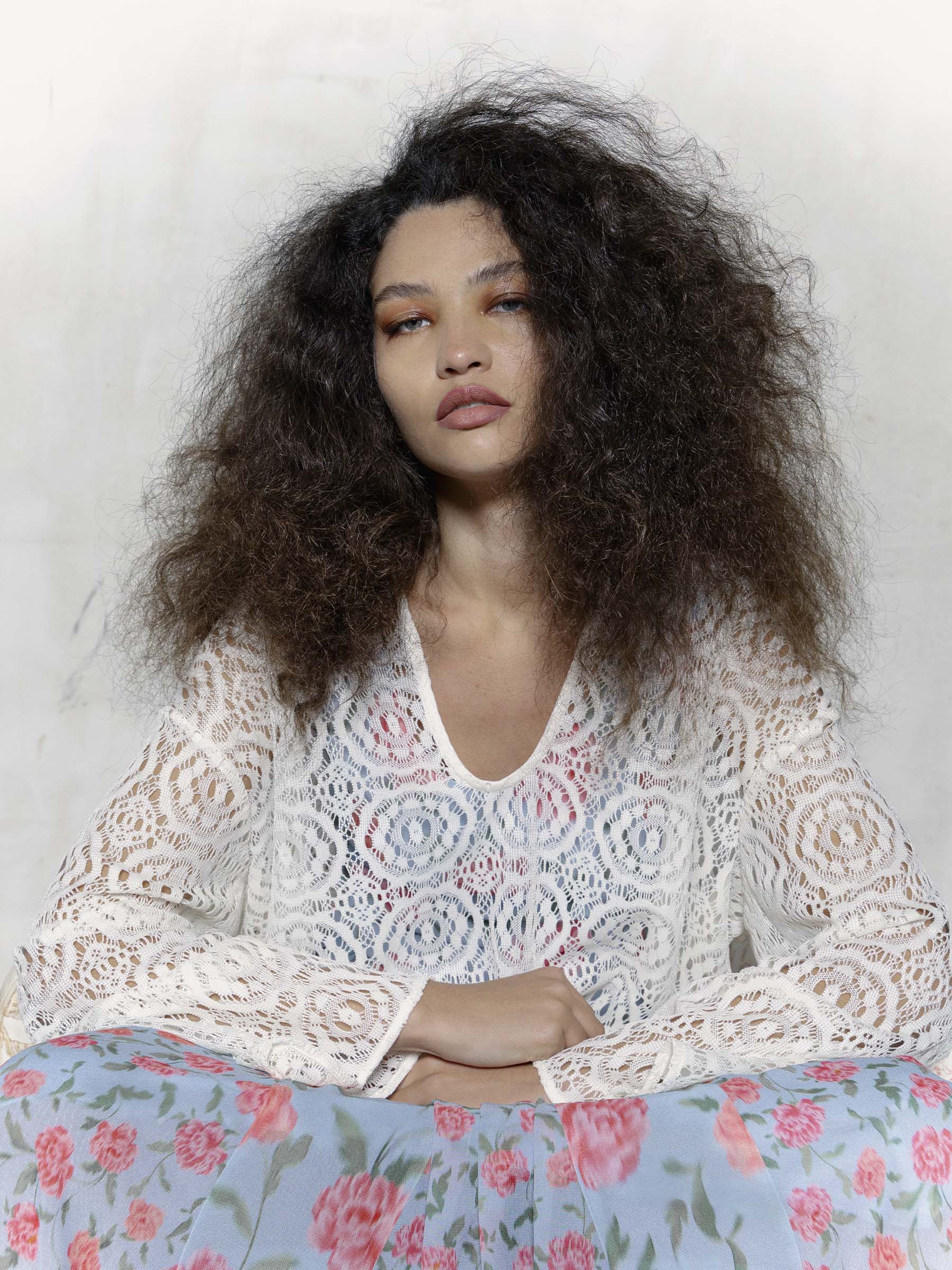 Fertessa White Lace Top top