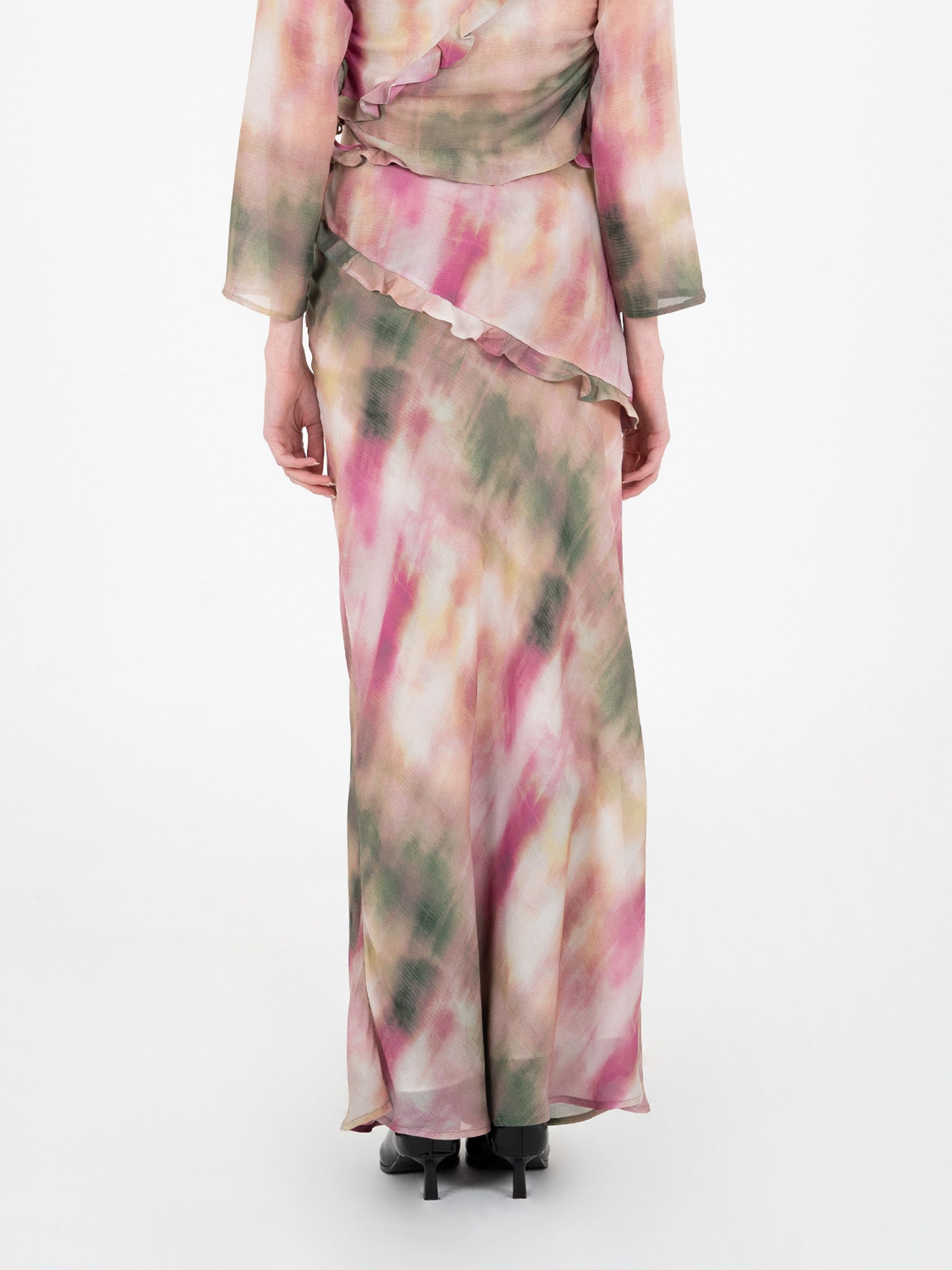 Flame Print Skirt camisas y camisetas