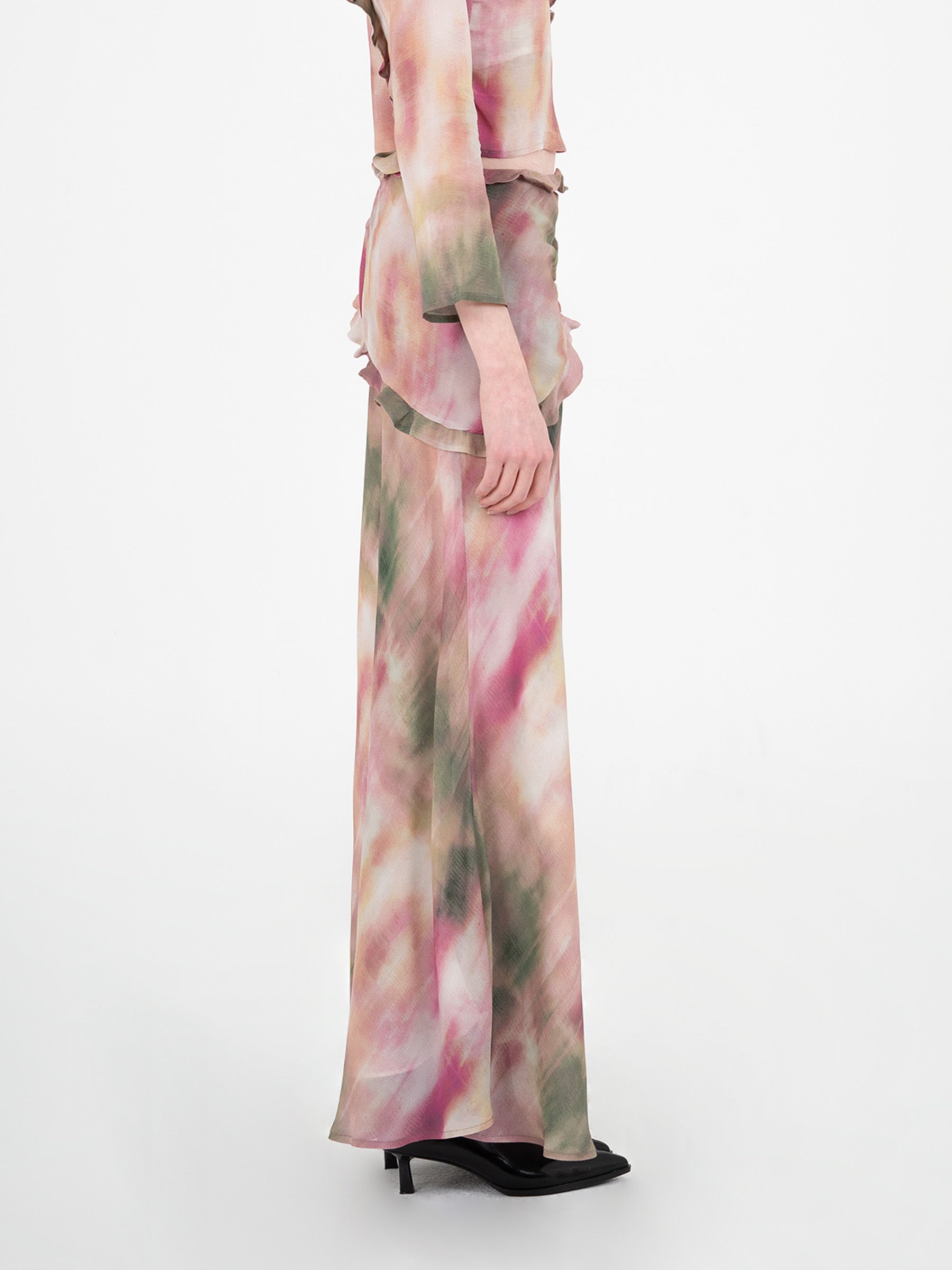 Flame Print Skirt camisas y camisetas