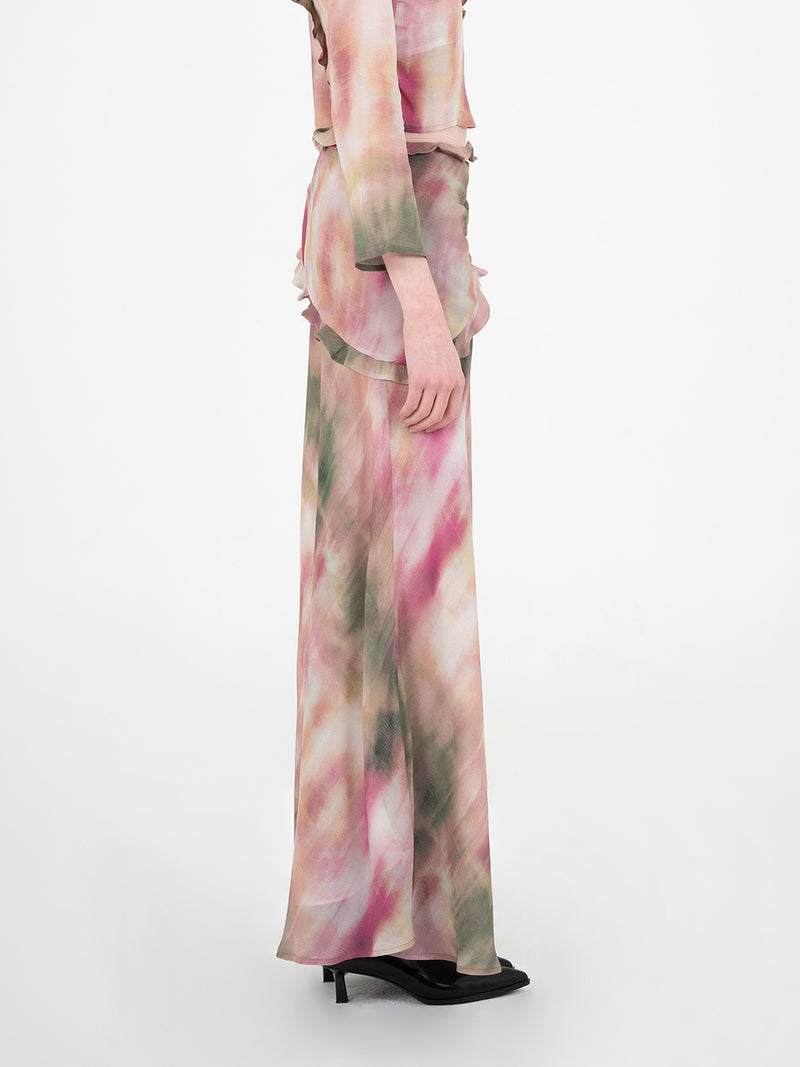 Flame Print Skirt camisas y camisetas