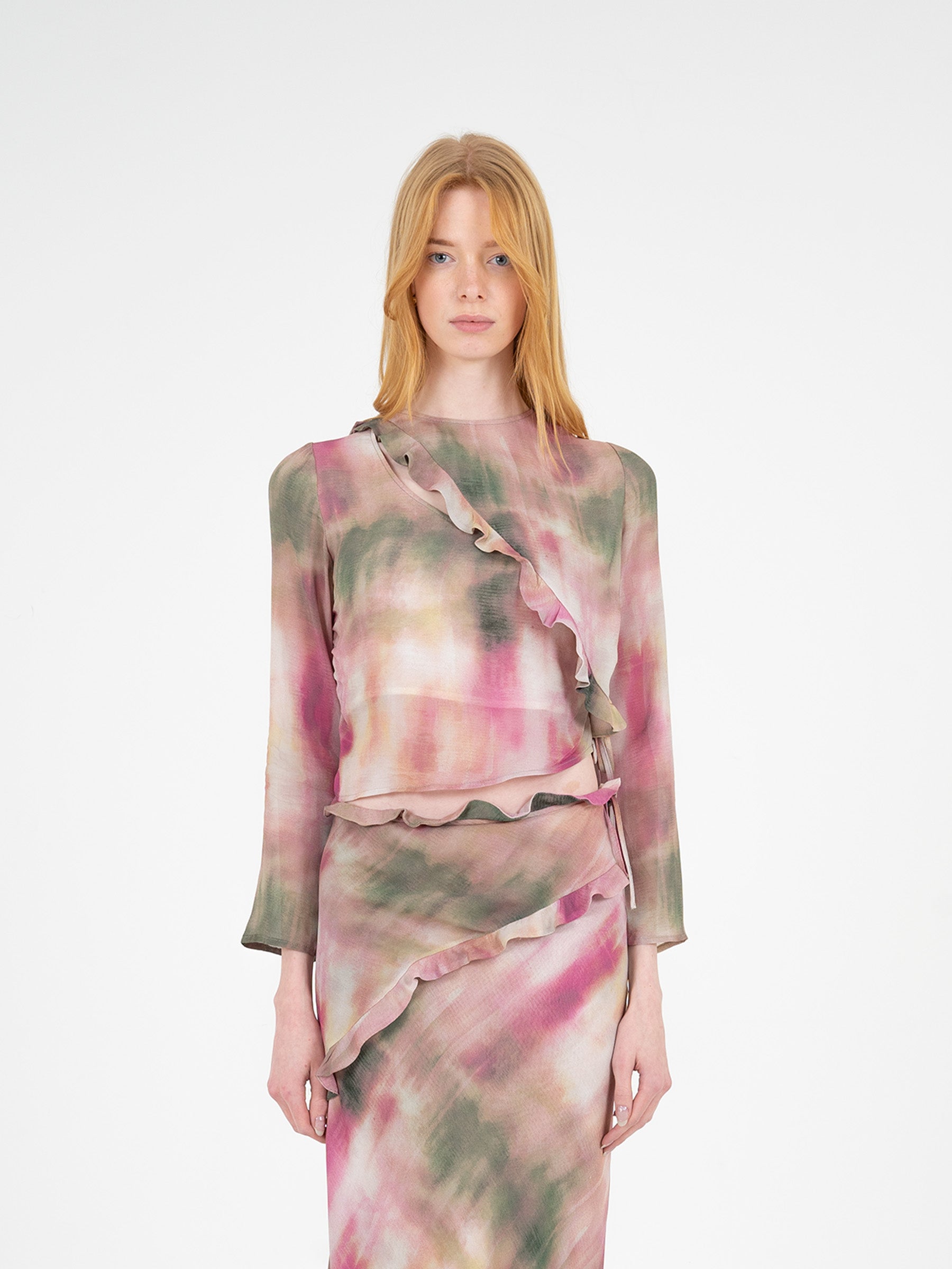 Flame Print Top camisas y camisetas