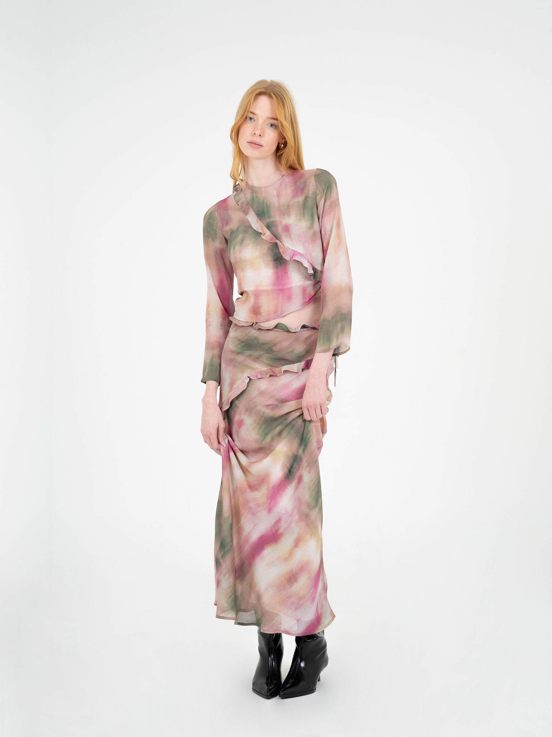 Flame Print Top camisas y camisetas