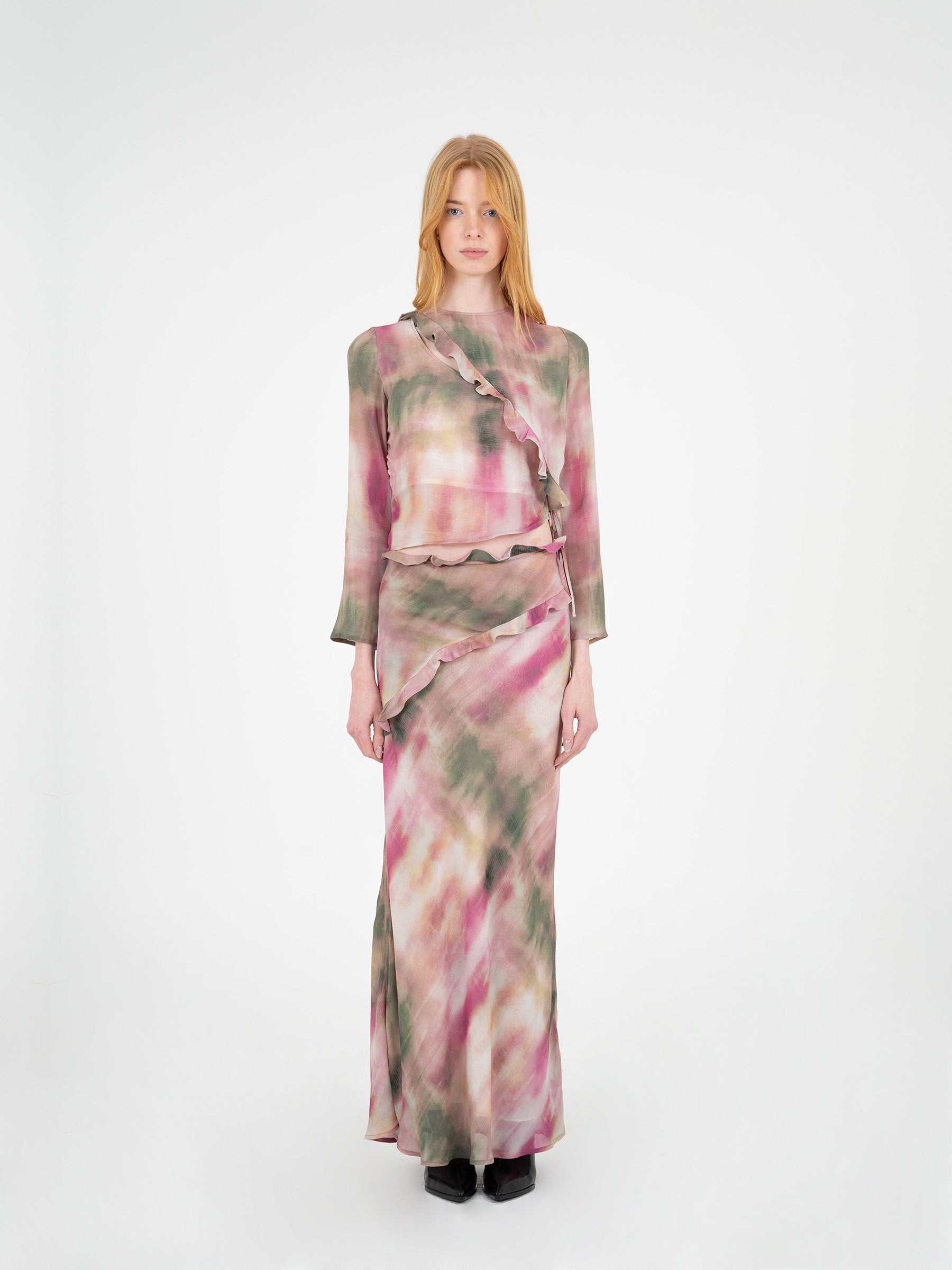 Flame Print Top camisas y camisetas