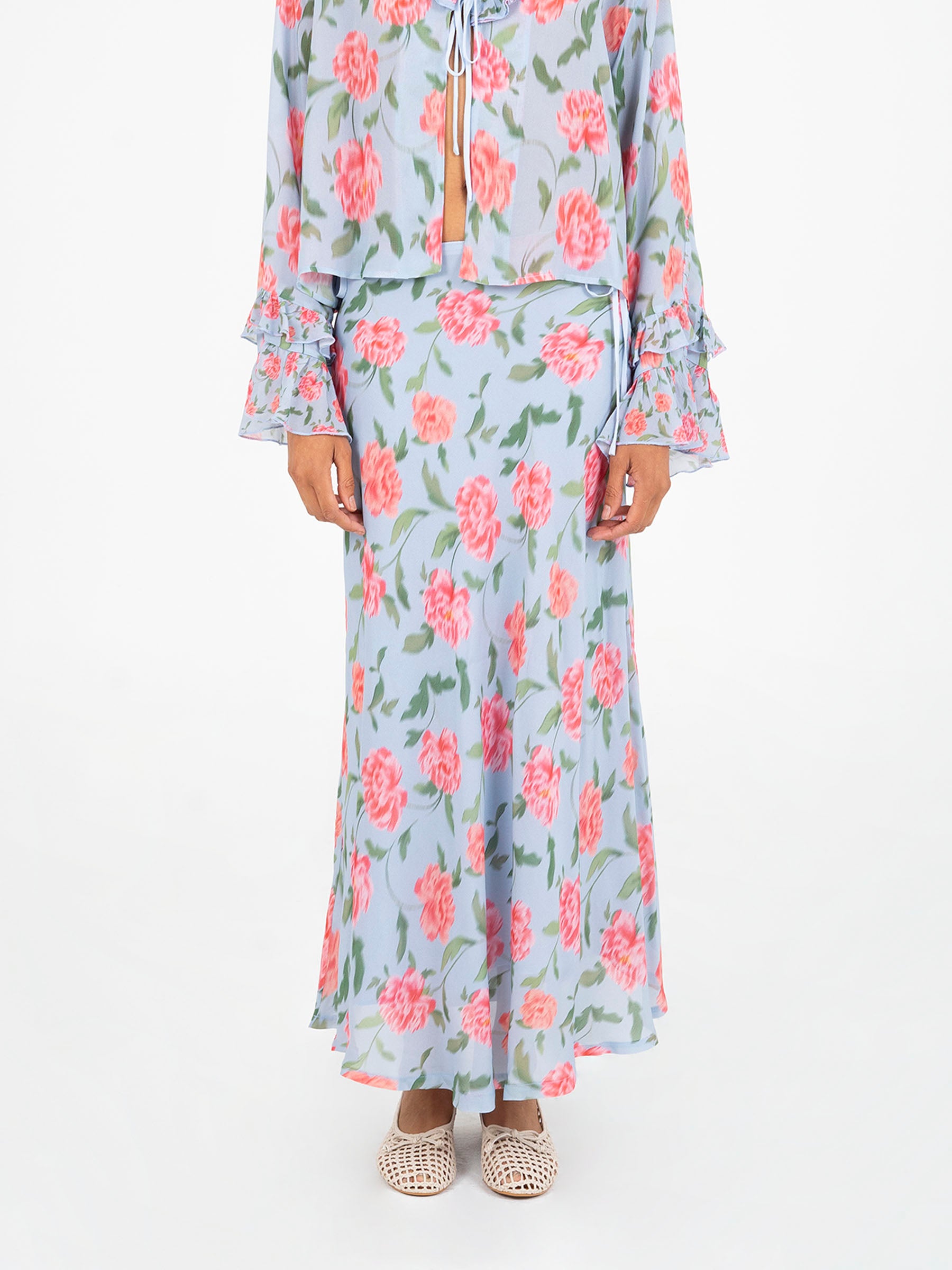 Floralis Floral Print Skirt falda