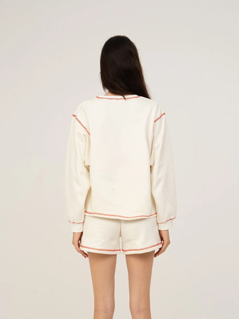 Form White Jersey Sweatshirt chaqueta