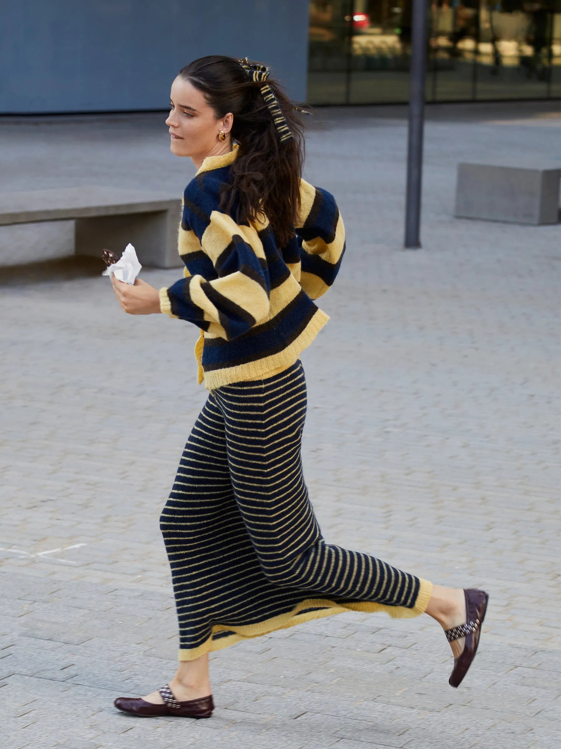 Fresh Charm Striped Knit Cardigan chaqueta