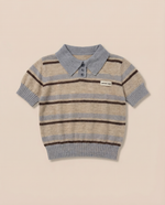Completa tu look con Thread Blue Striped Knit Polo