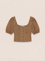 Completa tu look con Striped Zafira Pink Print Top
