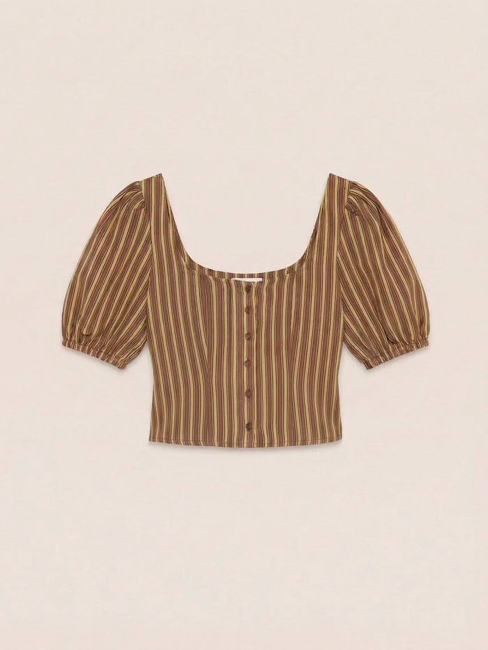Striped Zafira Pink Print Top