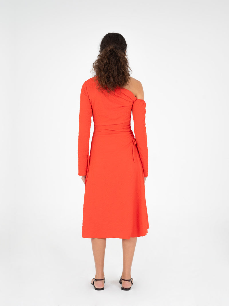 Gift Red Asymmetric Dress vestidos