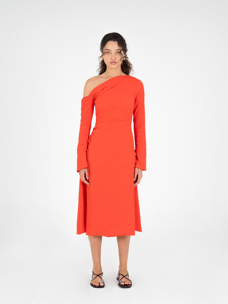 Gift Red Asymmetric Dress vestidos