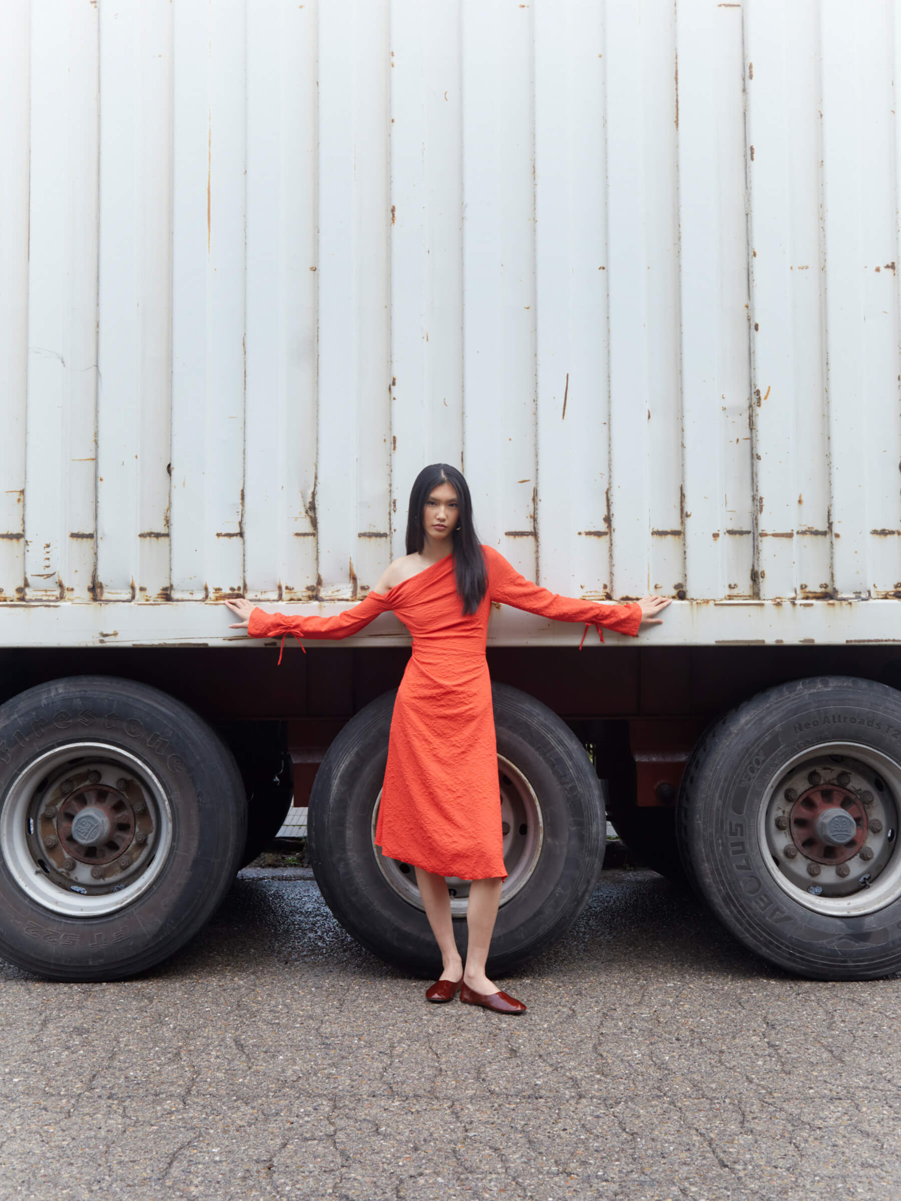 Gift Red Asymmetric Dress vestidos
