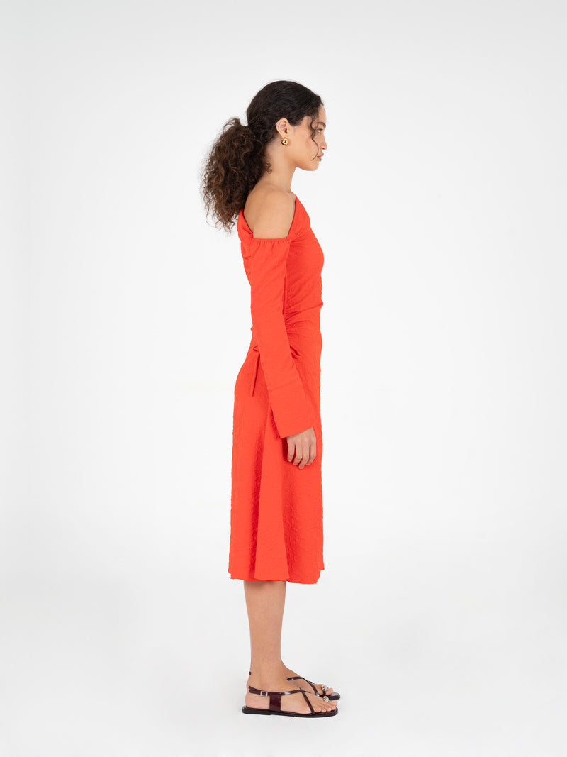Gift Red Asymmetric Dress vestidos