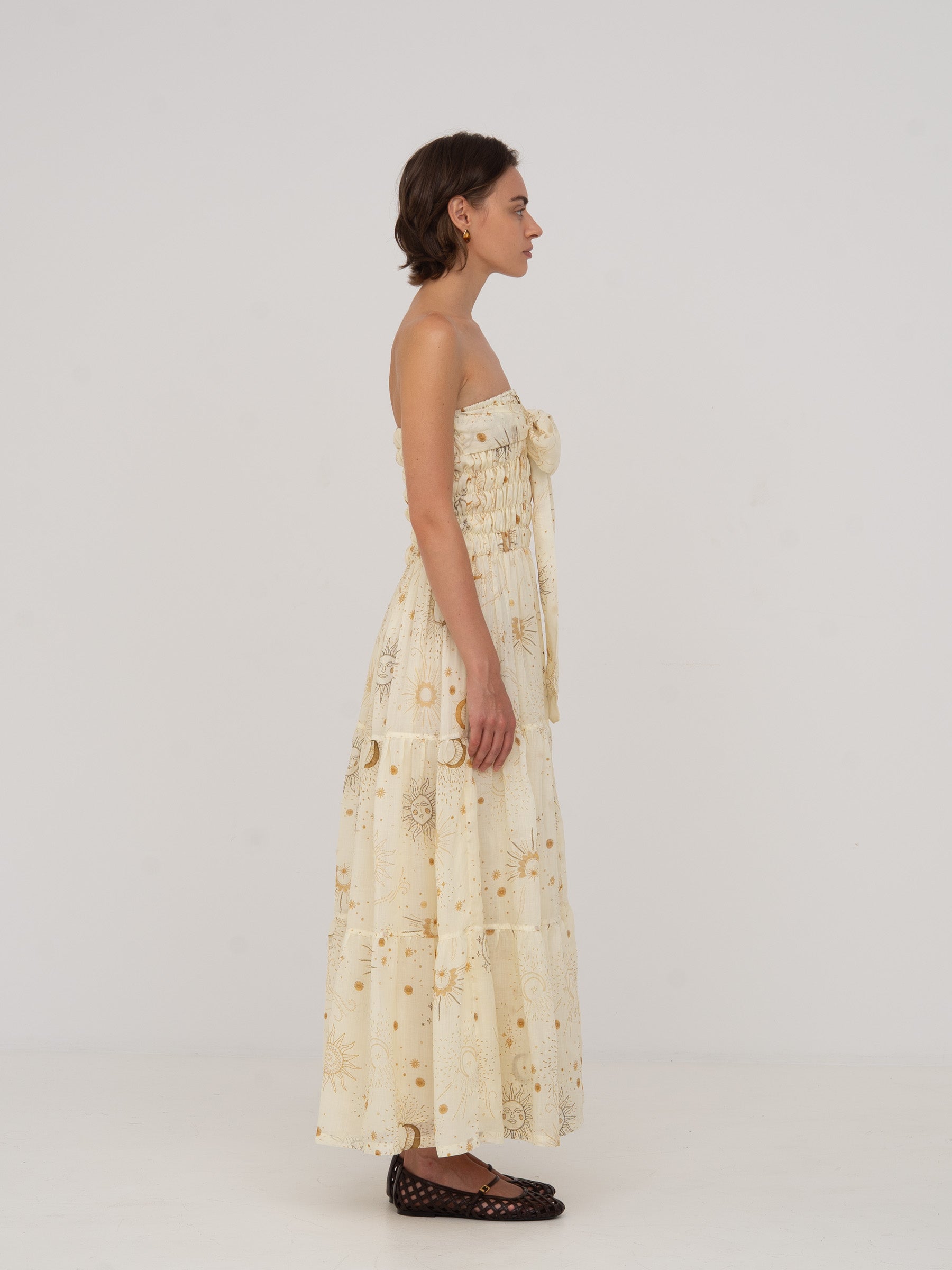 Grace Solar System-Printed Maxi Dress vestidos