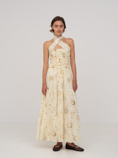 Grace Solar System-Printed Maxi Dress