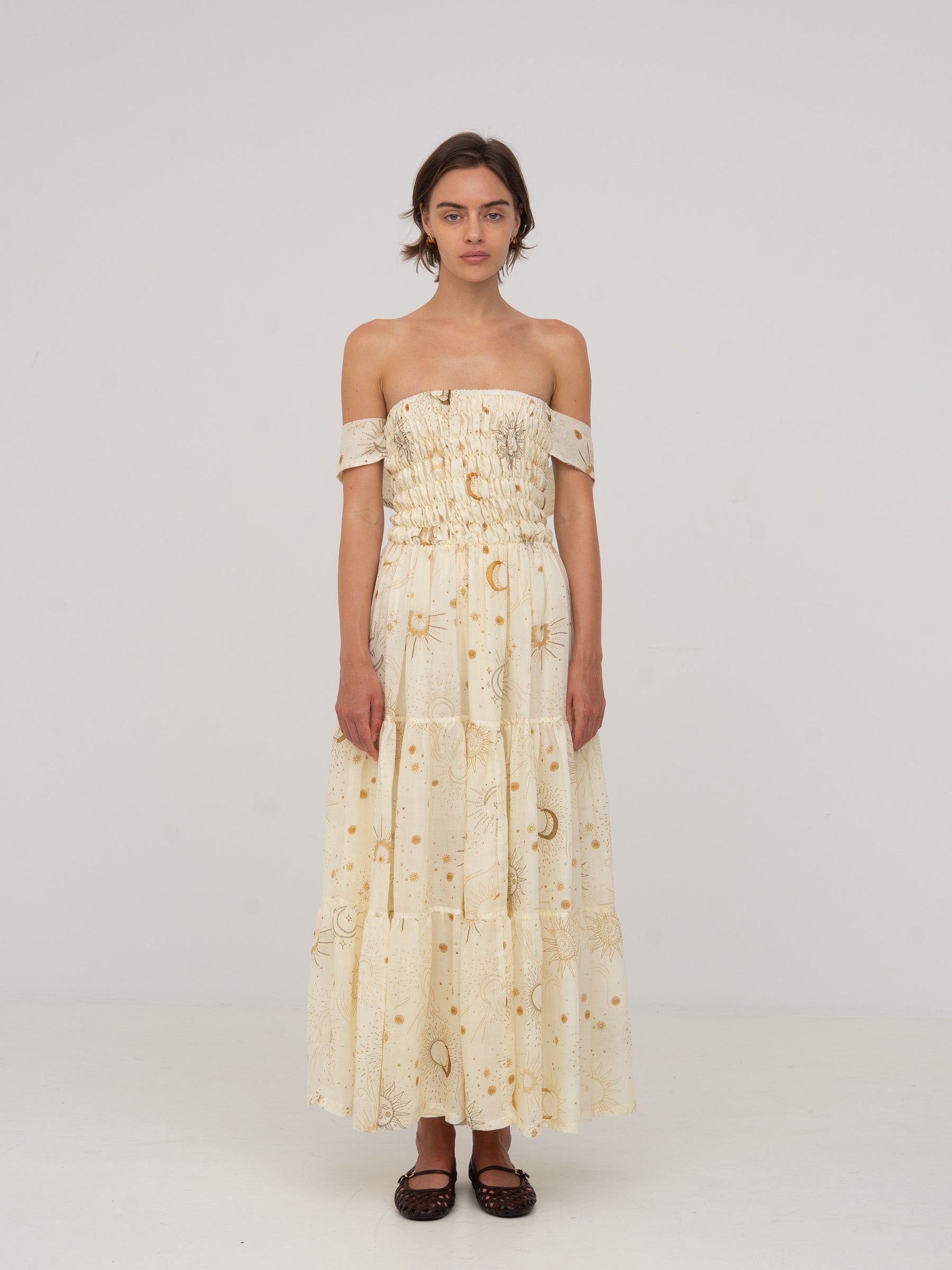 Grace Solar System-Printed Maxi Dress vestidos