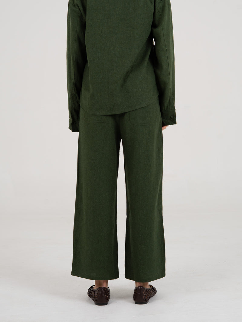 Grinch Green Linen Pants pantalones