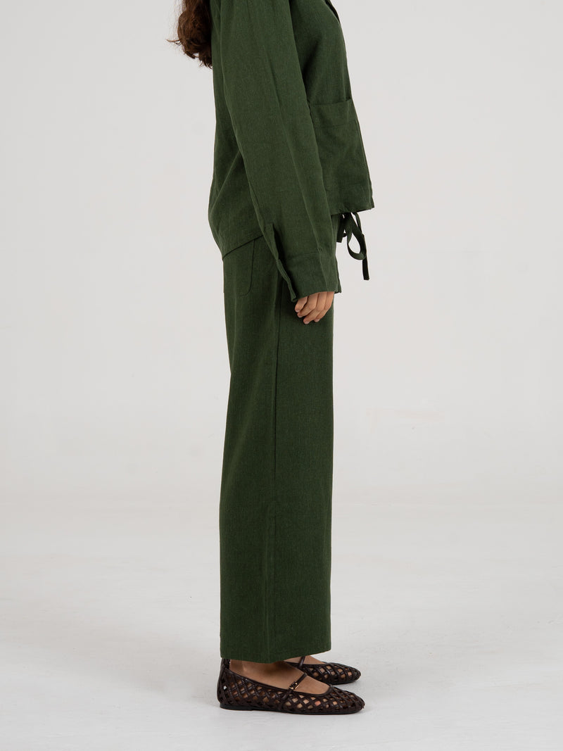 Grinch Green Linen Pants pantalones