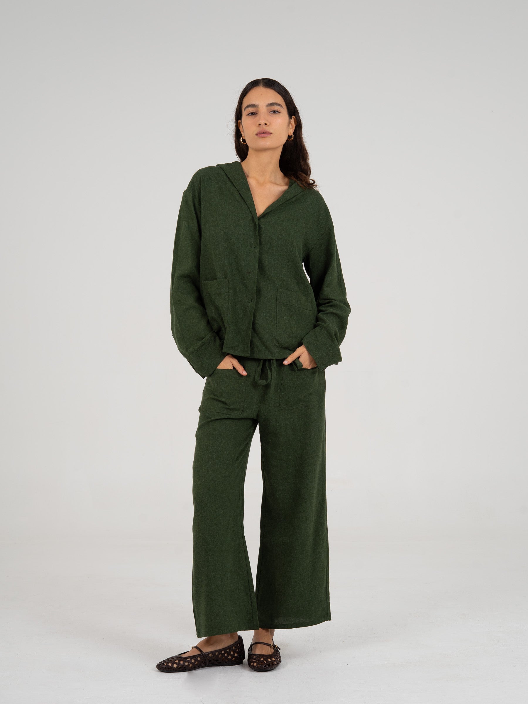 Grinch Green Linen Shirt camisas y camisetas