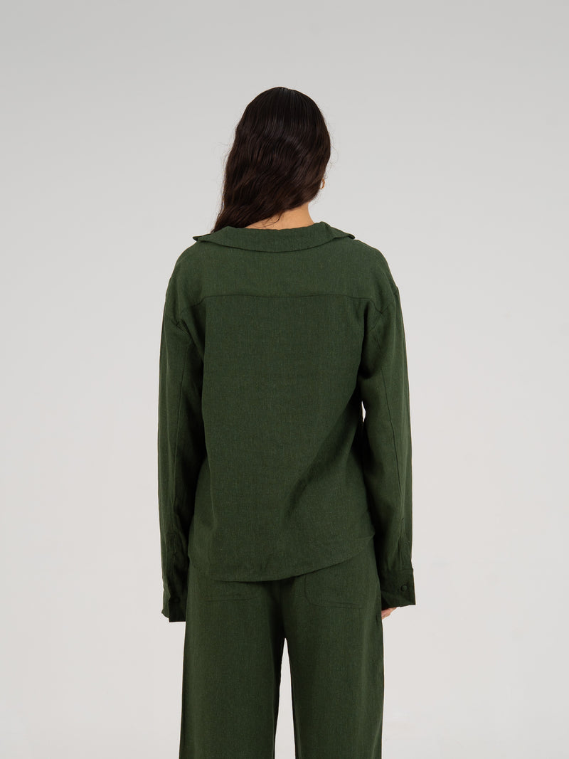 Grinch Green Linen Shirt camisas y camisetas