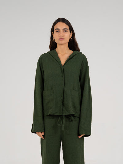 Grinch Green Linen Shirt