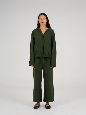 Grinch Green Linen Shirt
