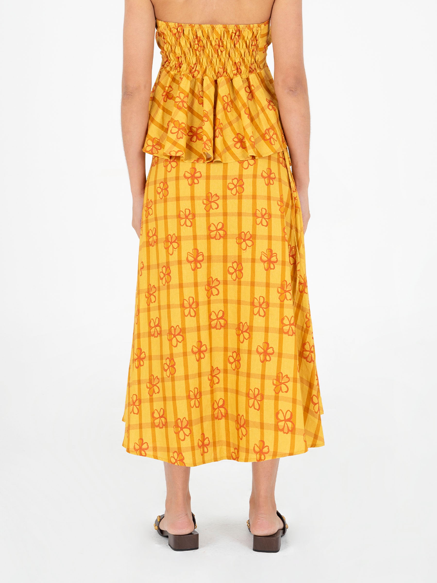 Harlequin Floral Print Skirt falda