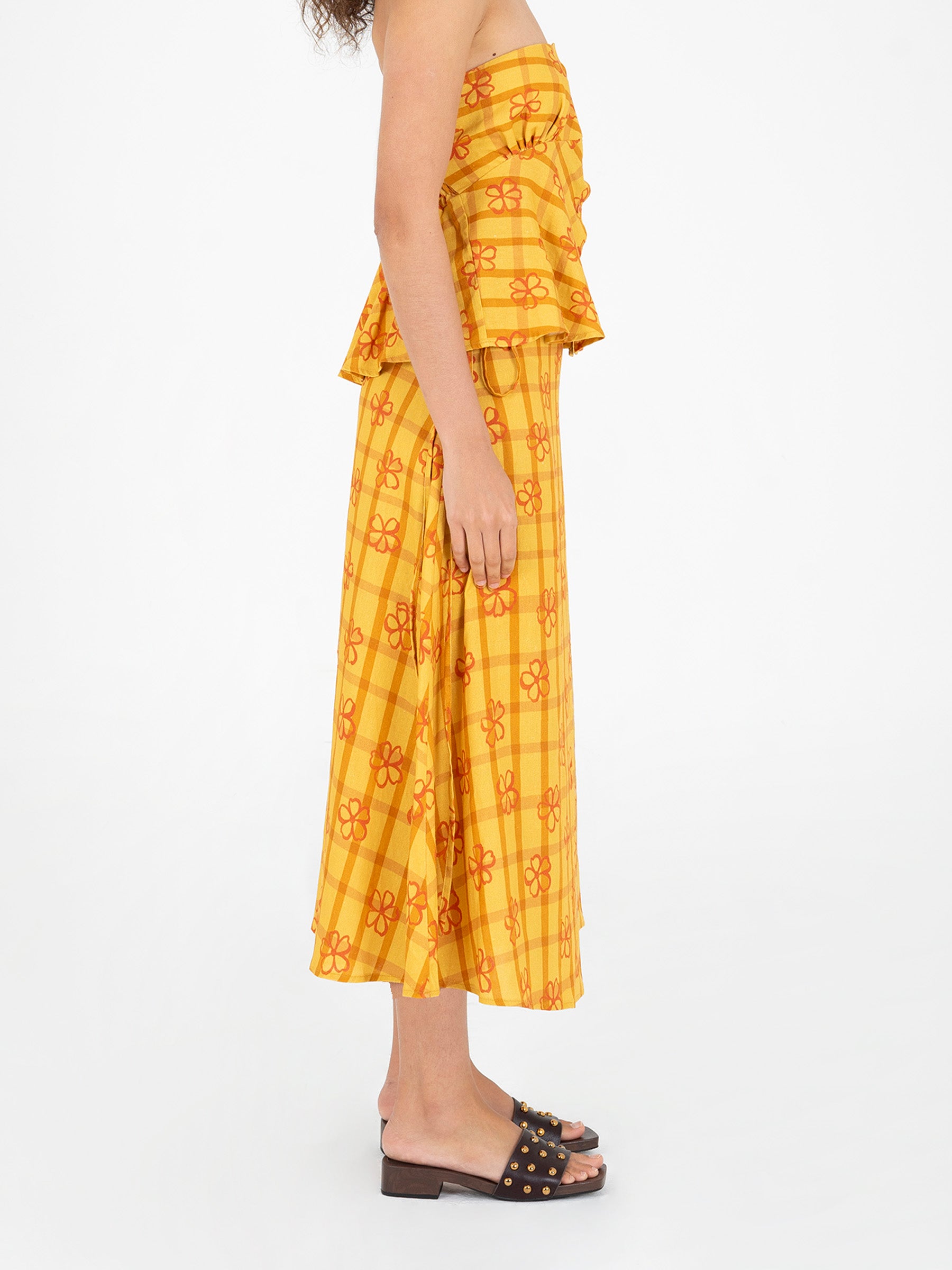 Harlequin Floral Print Skirt falda