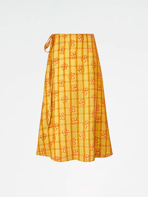 Harlequin Floral Print Skirt