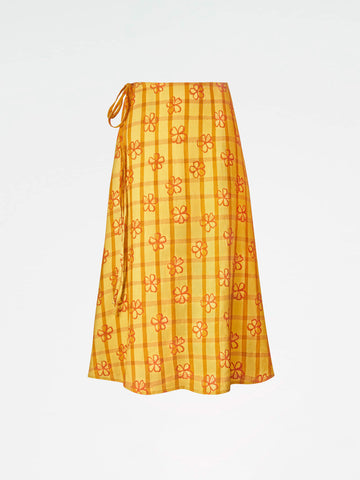 Harlequin Floral Print Skirt falda