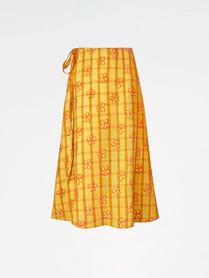 Harlequin Floral Print Skirt