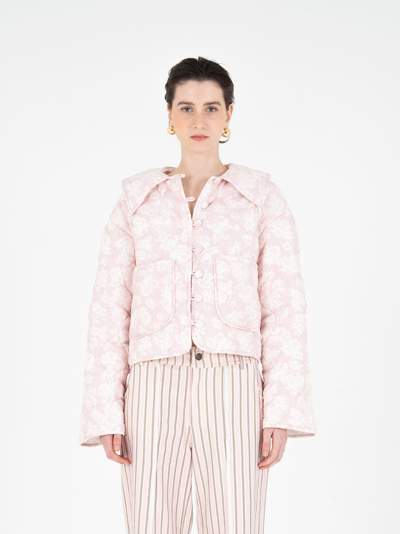 Heavenly Floral-Print Puffer Jacket chaqueta