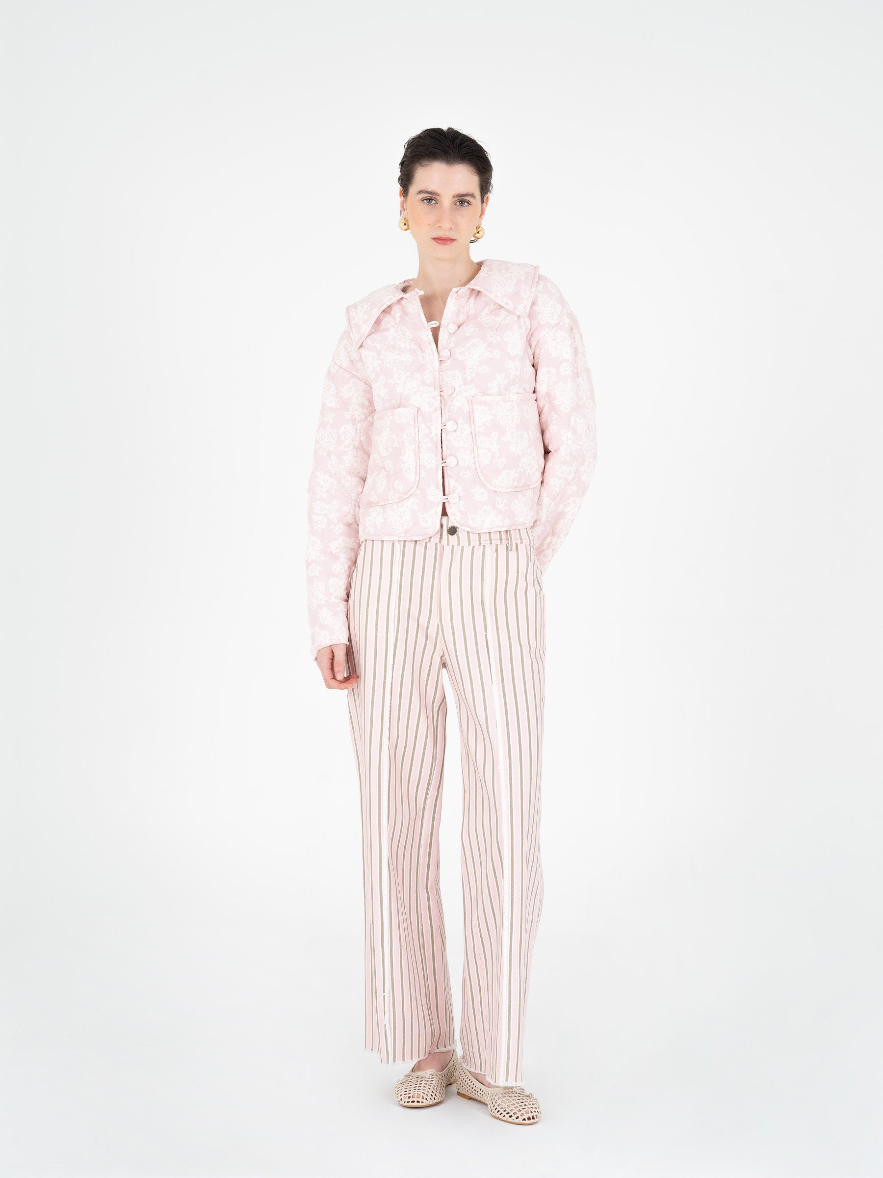 Heavenly Floral-Print Puffer Jacket chaqueta