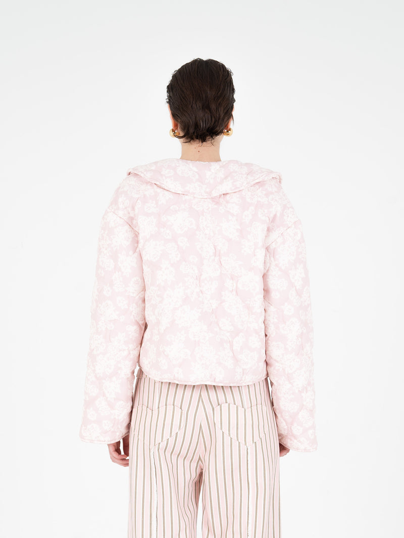 Heavenly Floral-Print Puffer Jacket chaqueta