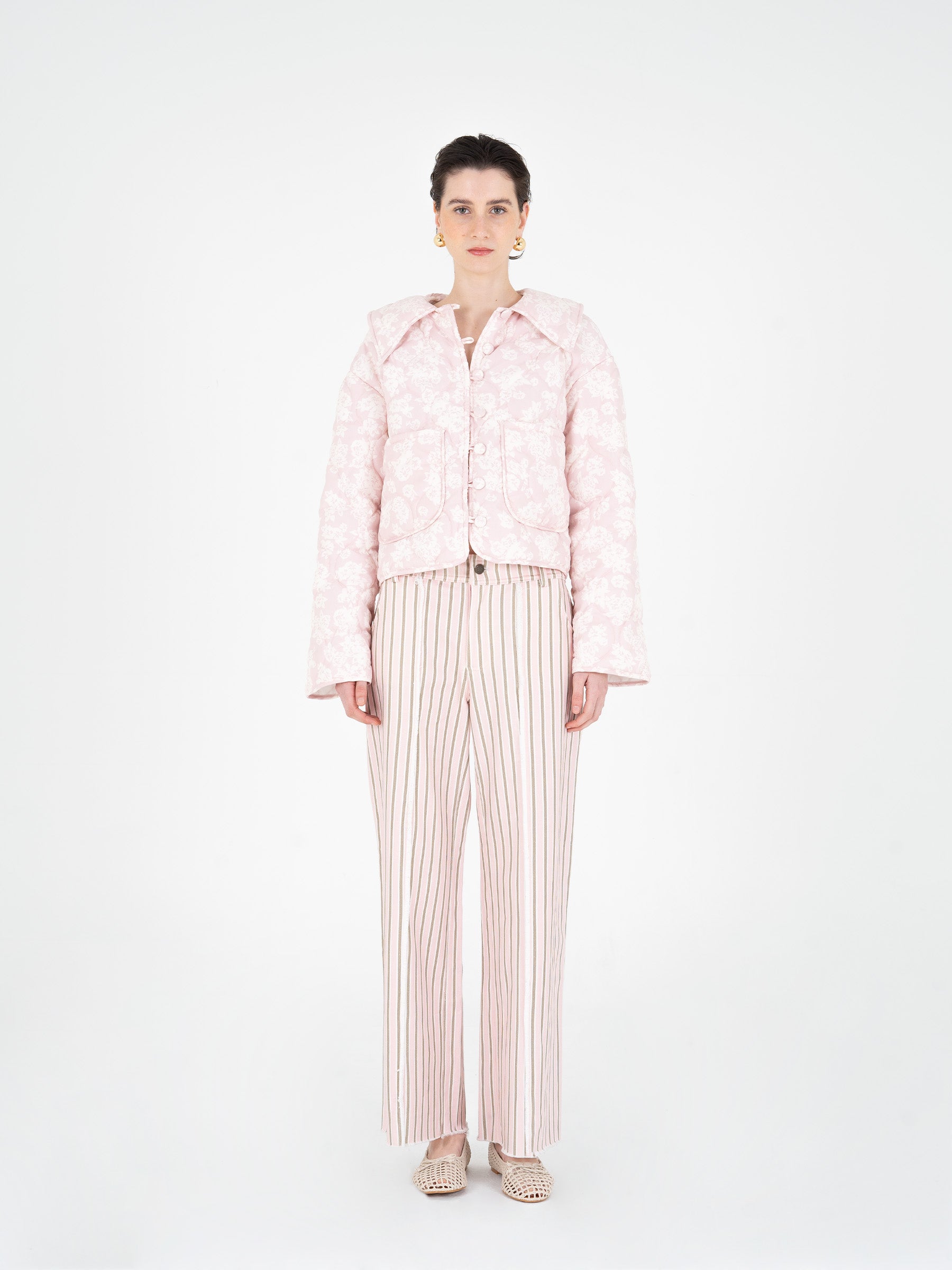 Heavenly Floral-Print Puffer Jacket chaqueta