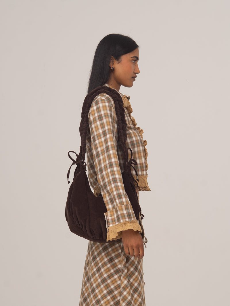 Willow Brown Plaid Crop Shirt