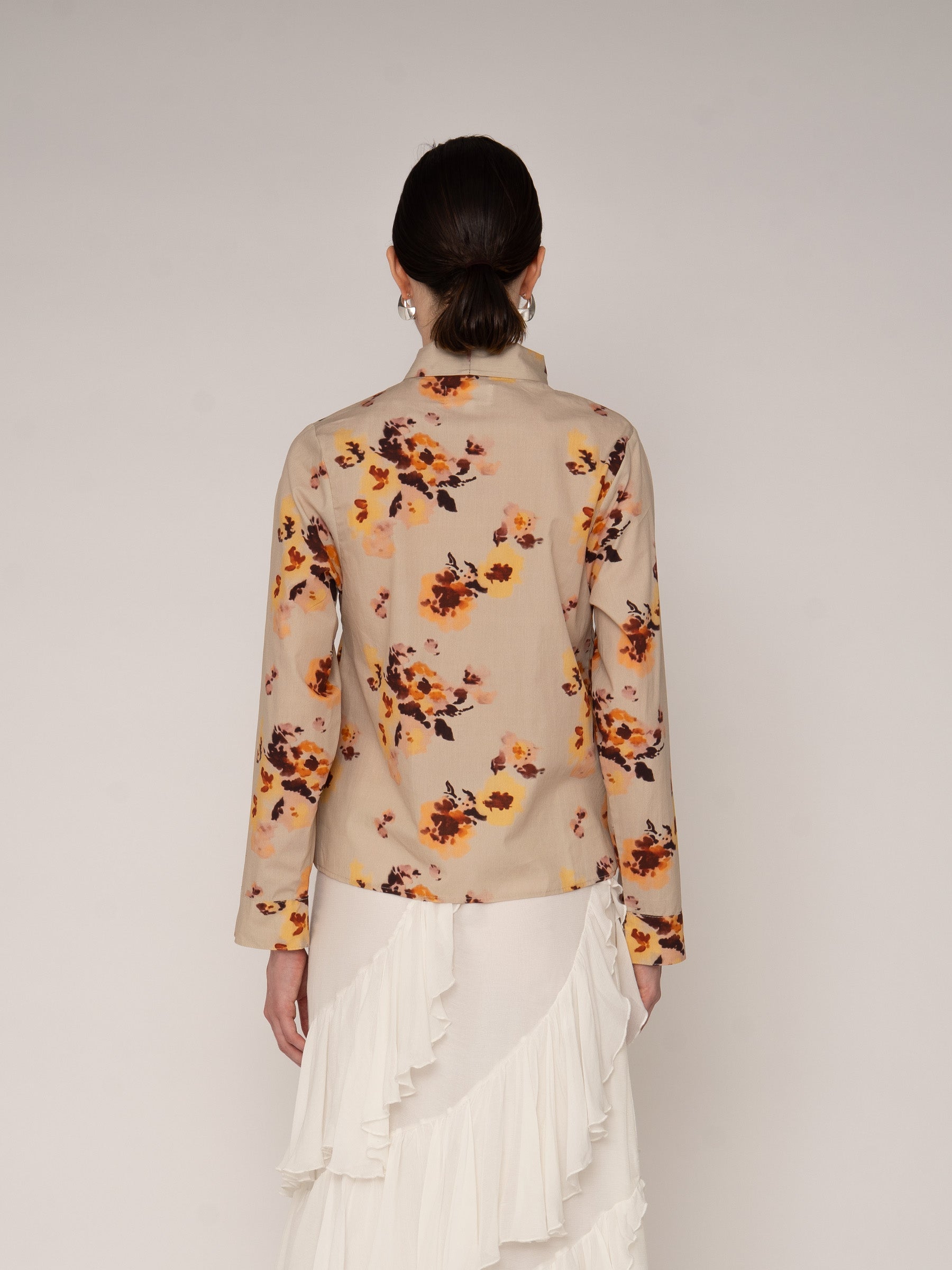 Juliette Floral Print Ribbon Blouse top