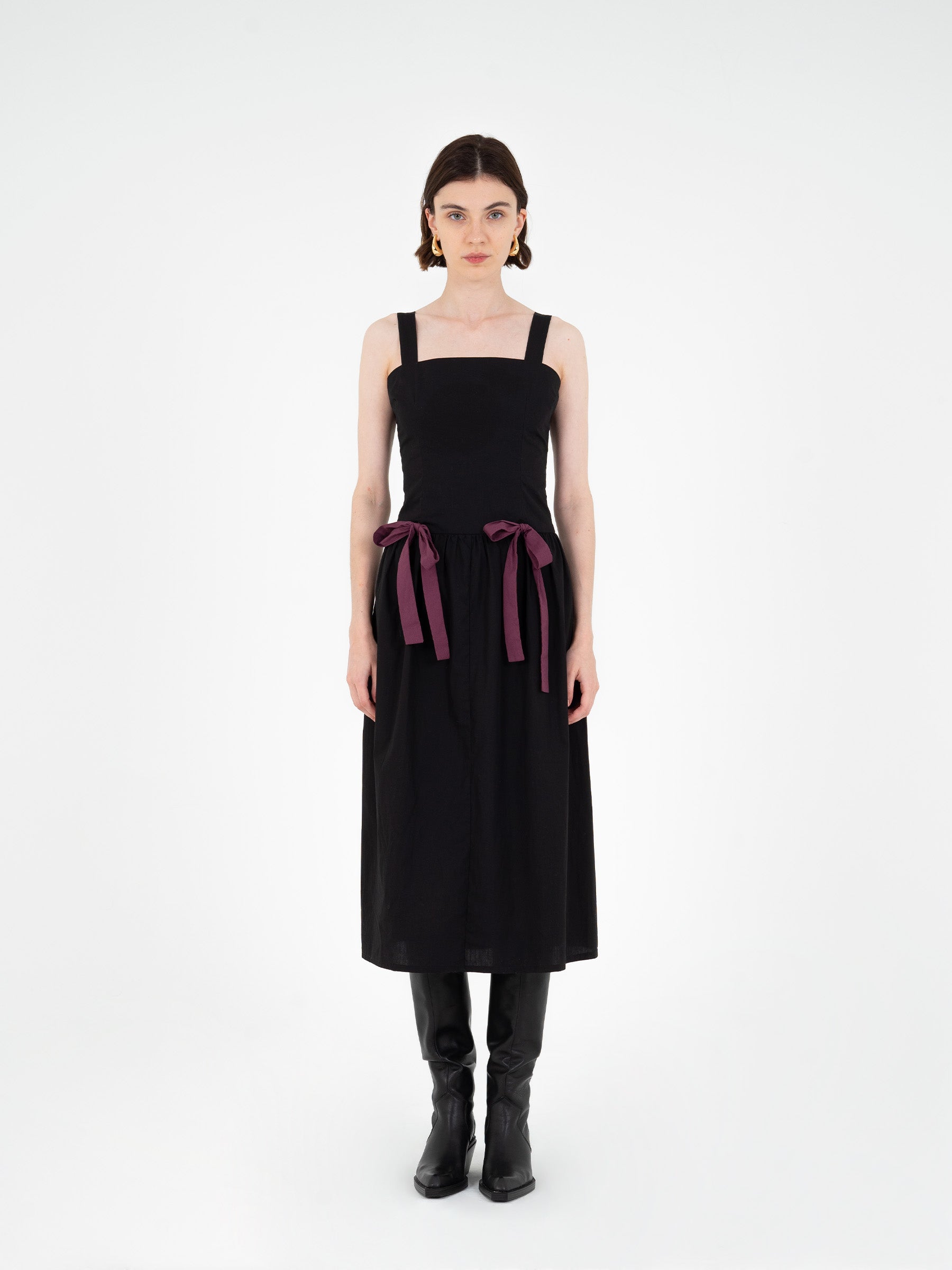 Kind Black Midi Dress vestidos