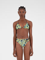 Completa tu look con Lagoon Yellow Floral Print Bikini Top