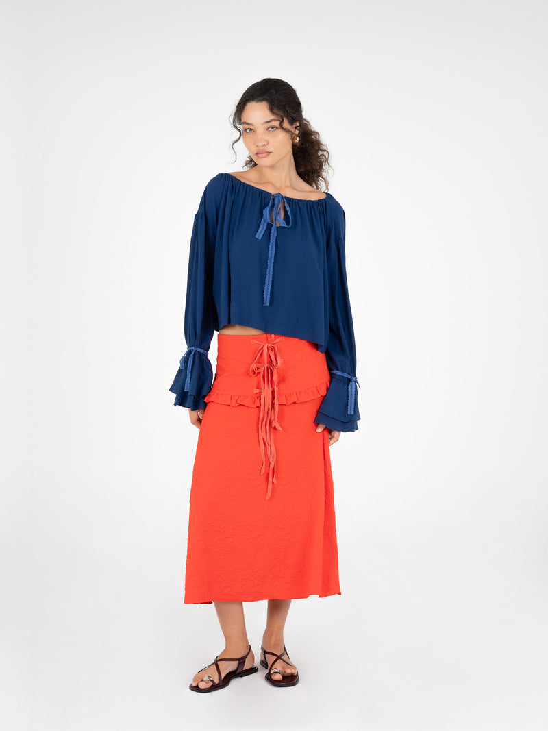 Lilt Blue Blouse camisas y camisetas
