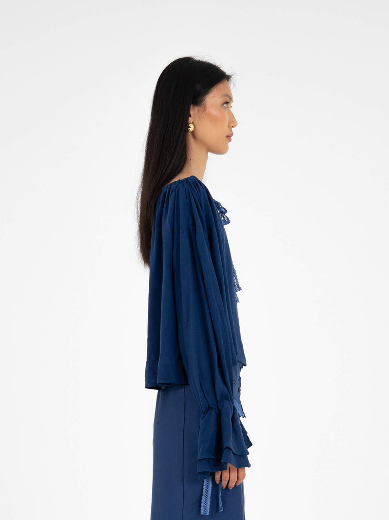 Lilt Blue Blouse camisas y camisetas