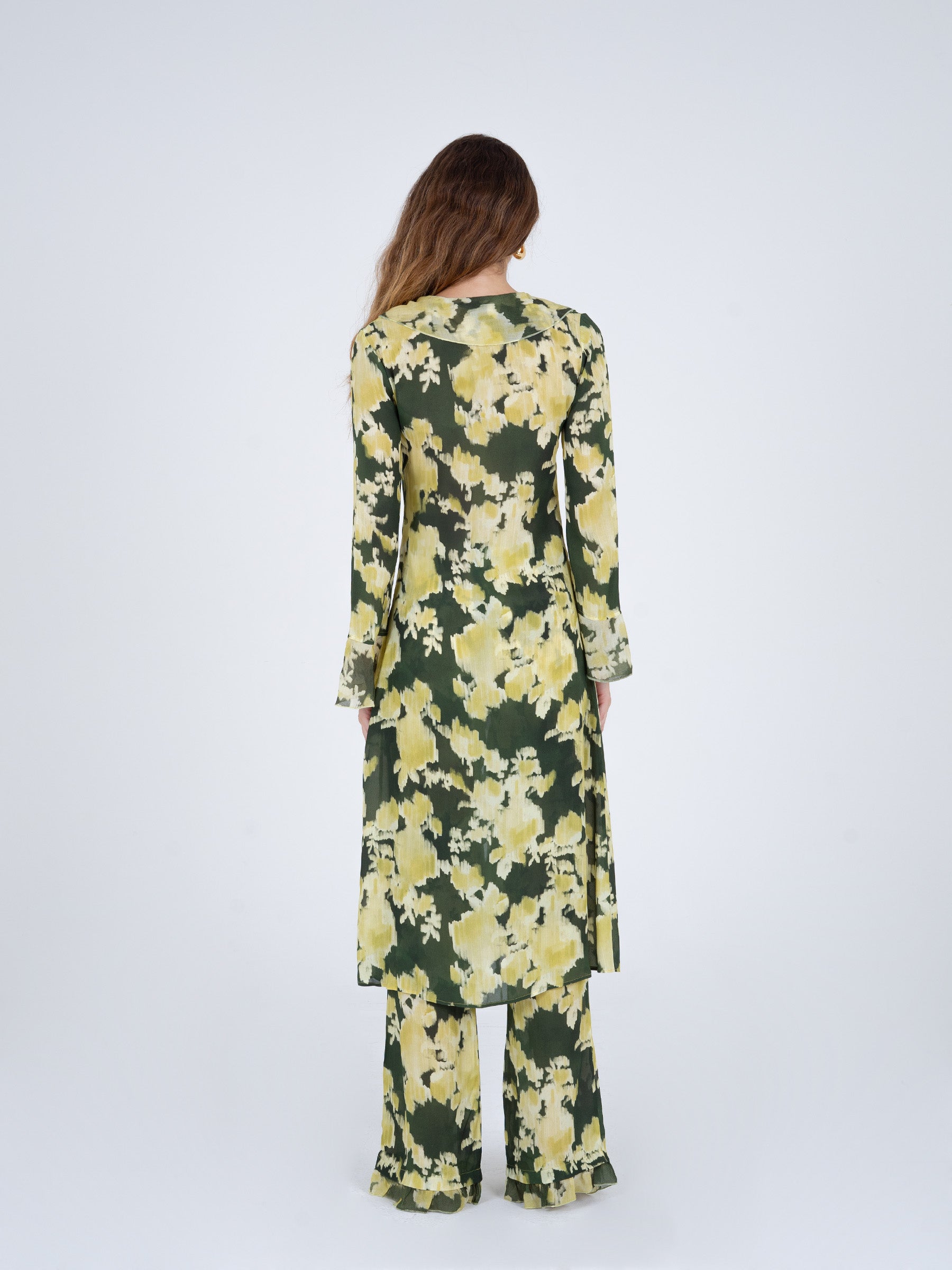 Lime Lagoon Floral Print Blouse camisas y camisetas