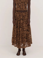 Completa tu look con Lovers Brown Velvet Lace Occasion Skirt