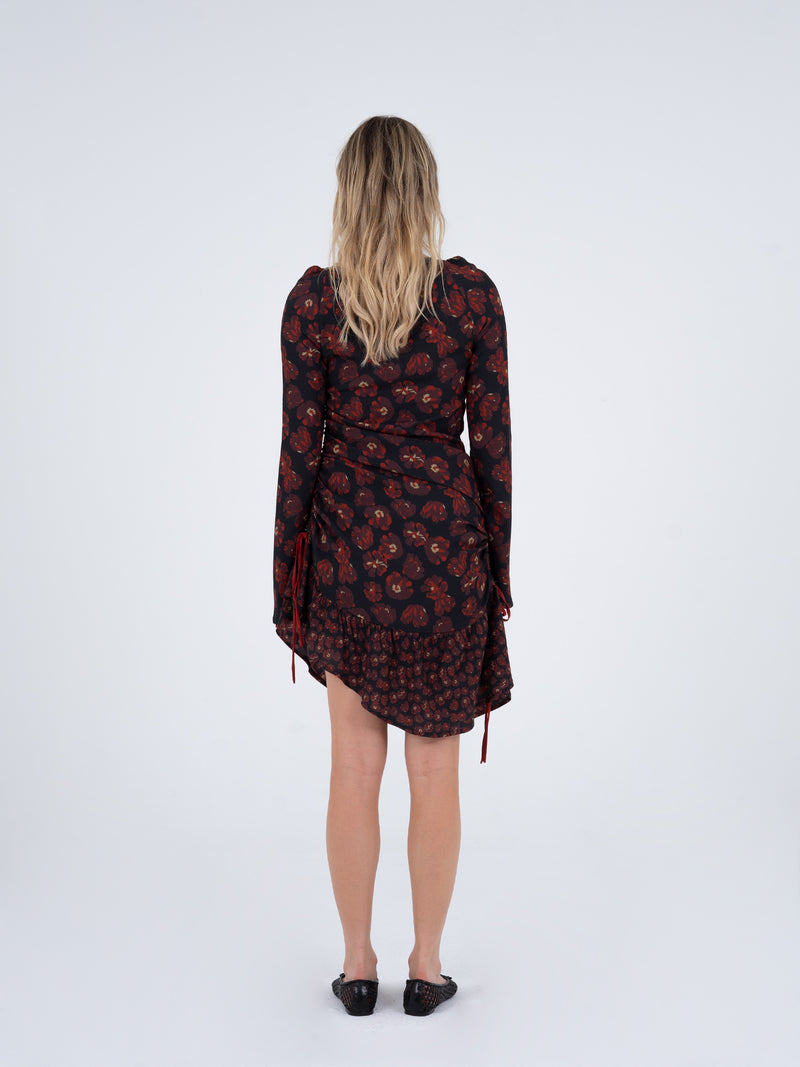 Lullaby Floral-Printed Short Dress vestidos