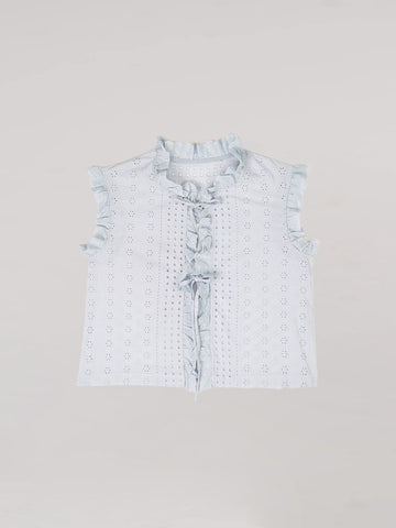 Lumora Blue Broderie Vest