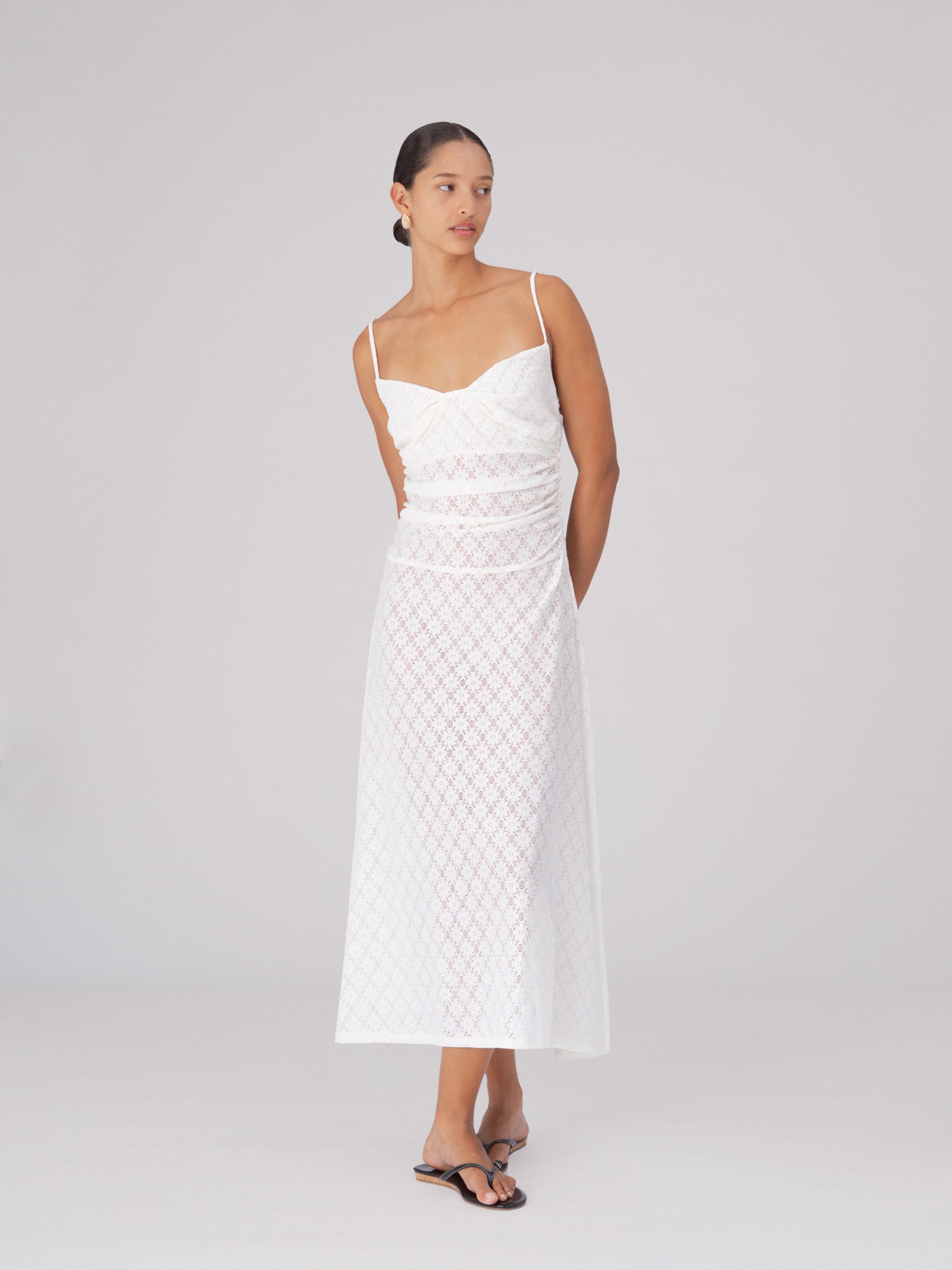 Luna White Lace Dress vestidos