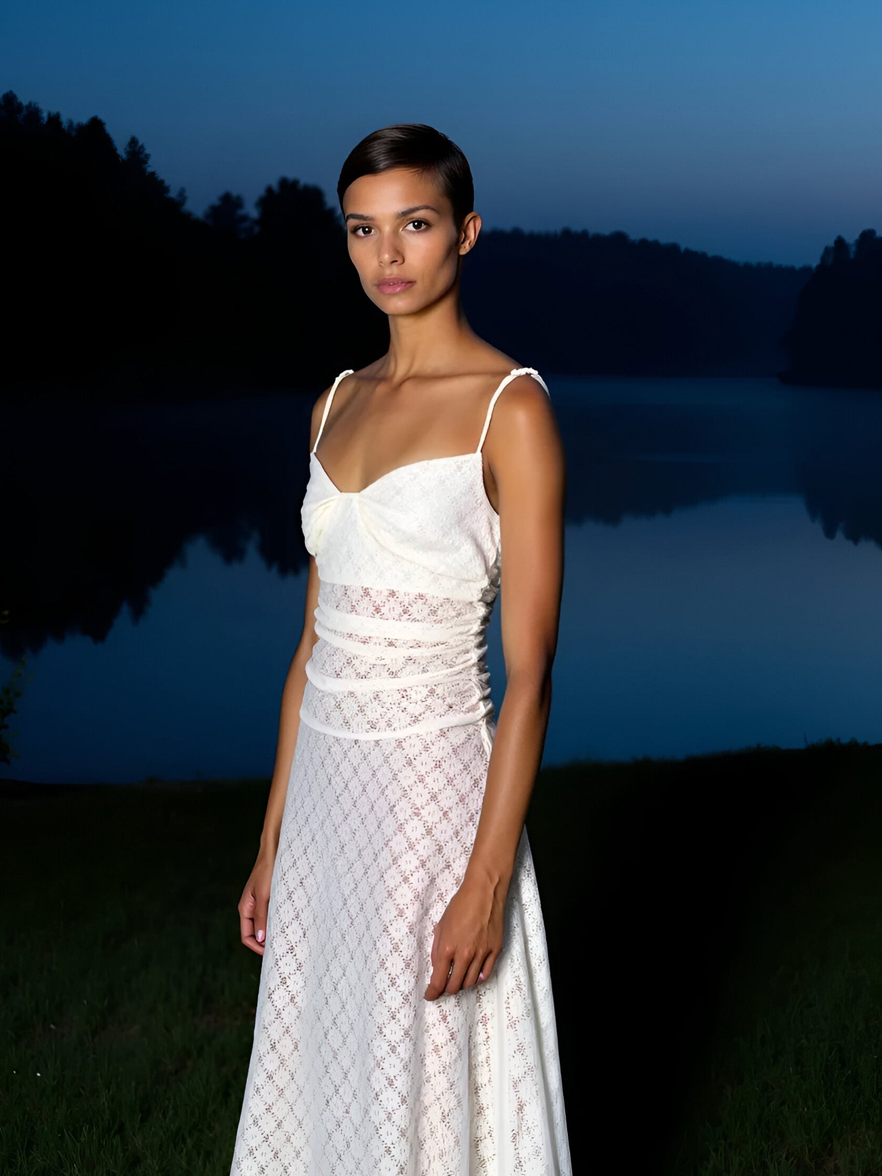 Luna White Lace Dress vestidos